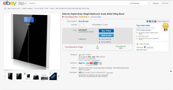 eBay刊登产品页面介绍
