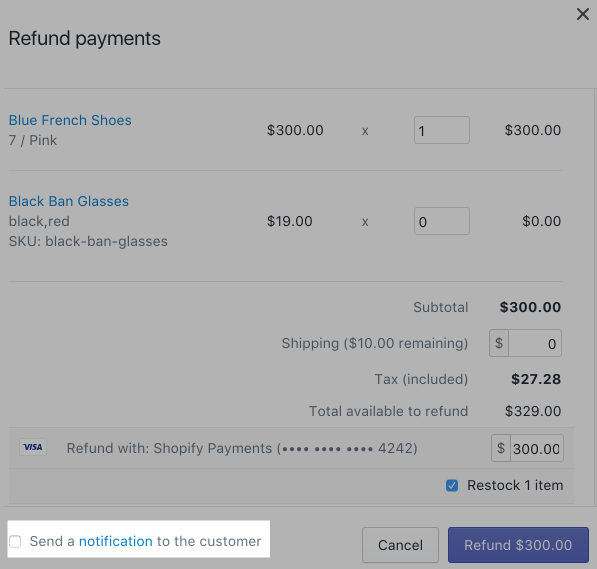Shopify订单发货
