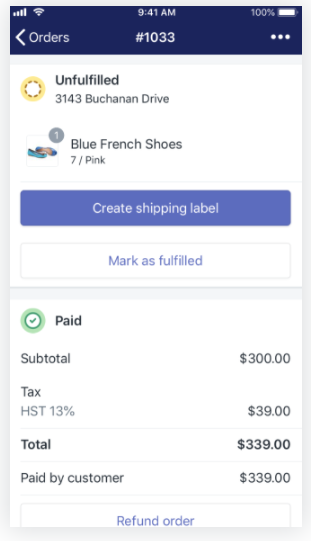 Shopify订单发货